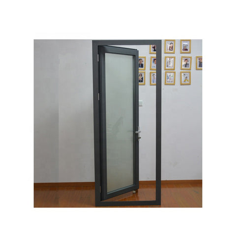 WDMA Aluminium Slide Single Swing Door With Frosted Glass Price For Balcony