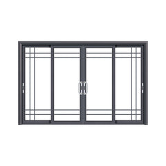 WDMA Aluminum Kitchen Grill Design Sliding Glass Door