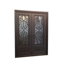 China WDMA Arch Rustic Security Wrought Iron Front Entry Accordion Door And Windows With Grill