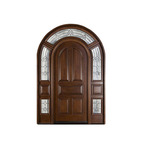 WDMA Carved Exterior Double Leaf Wooden Entry Doors Design Direct by China