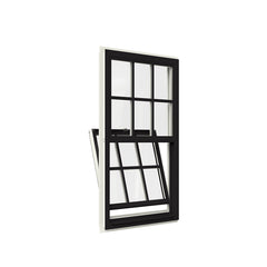 China WDMA Champagne Black Color Remote Control Latest Aluminium Alloy Profile Framed Double Glazed Vertical Sliding Window With Mosquito N