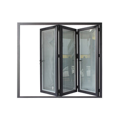 WDMA Cheap Aluminium Exterior Bi Fold Folding Window Door Double Glaze Glass Accordion Door With Locks