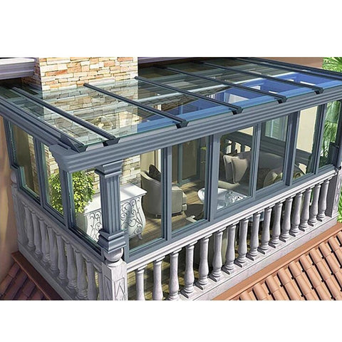 WDMA China Lean To Greenhouse Garden Sunrooms Laminated Glass Roof Panels Glass House