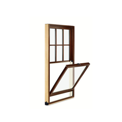 WDMA Custom Design Aluminum Clad Wood Single Hung Window Classic Design For Villa Building Project