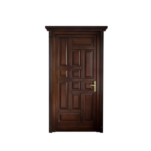 China WDMA double wood front door with glass Wooden doors 