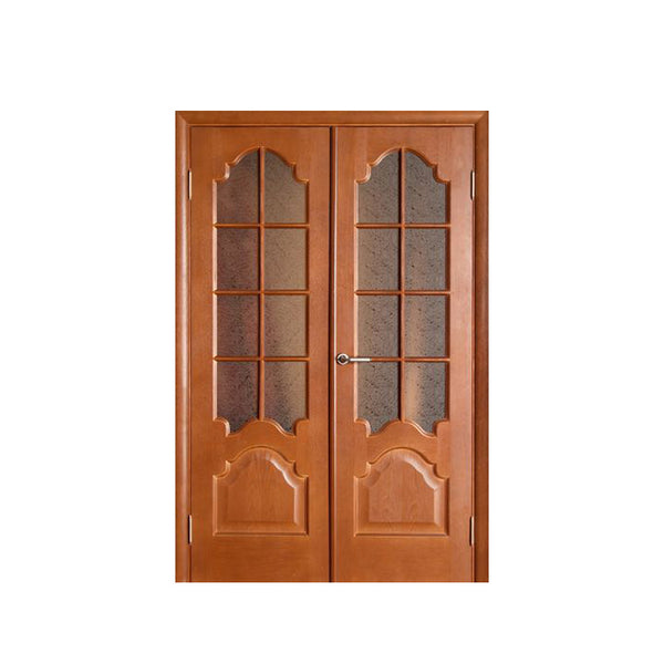 WDMA Finished Surface and Interior Position solid Wooden Interior Office Door With Glass In Uae