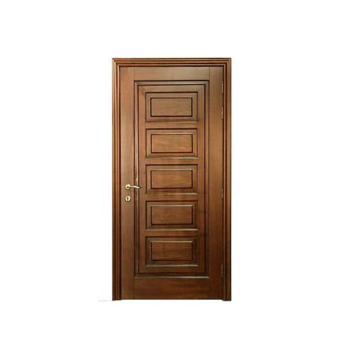 WDMA Handmade Carving wooden door with glass design