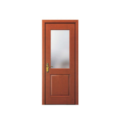China WDMA Interior Glass Wooden Door For Bedroom Design