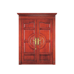 China WDMA luxurious interior wooden door decorated glass