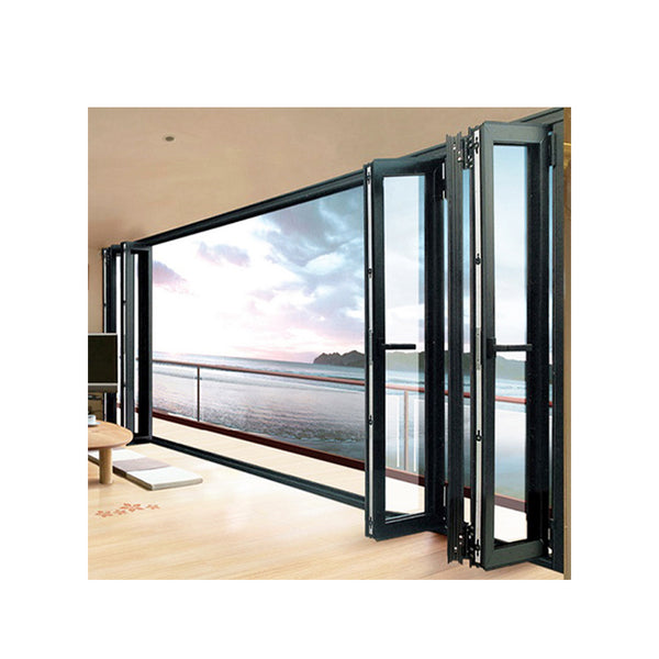 WDMA Miami-dade County Approved Hurricane Certification Built-in Shutter Aluminium Frame Folding Door For Living Room