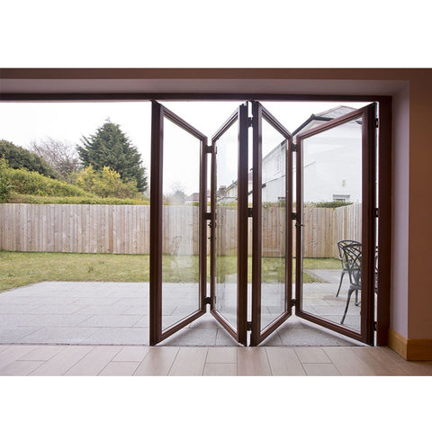 WDMA New Design Manufacturer Customized Modern Exterior Foldable Glass Aluminium Bi-Folding Door