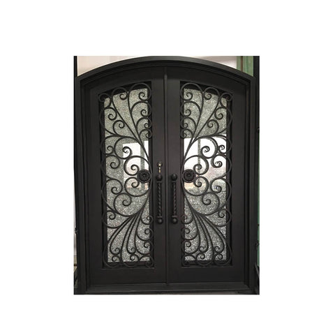 China WDMA wrought iron security door exterior wrought iron door 