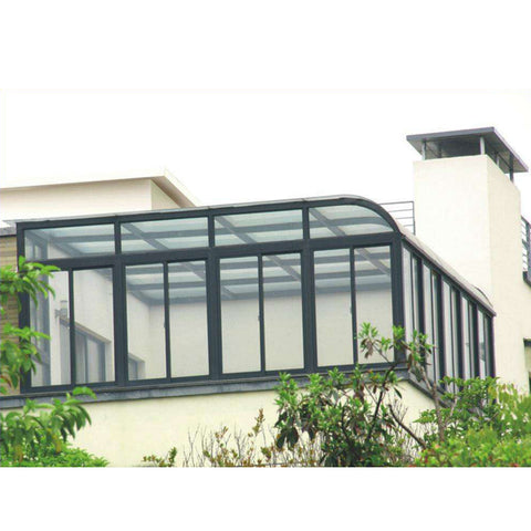 China WDMA curved glass roof sunroom Aluminum Sunroom 