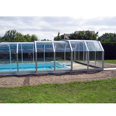 China WDMA Glass Sunroom With Retractable Roof For Sale