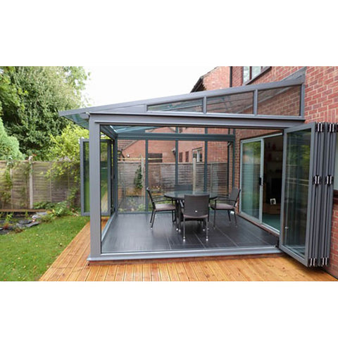 WDMA Prefab Lean To Sunroom Conservatory Greenhouse Sun Room Sunroom Glass House Aluminium