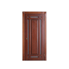 China WDMA Solid Wood Flush Doors With Laminate Glass Designs