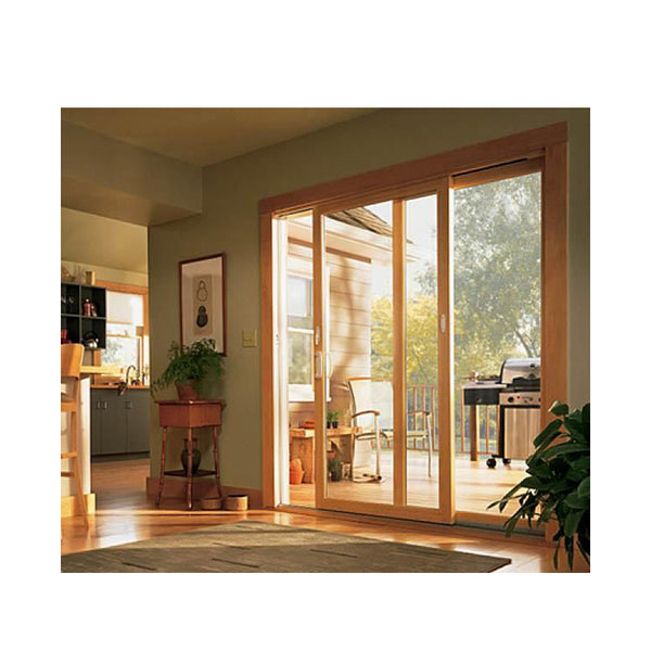 China WDMA Teak Wood Doors Polish Color Sliding Door Wooden Designs