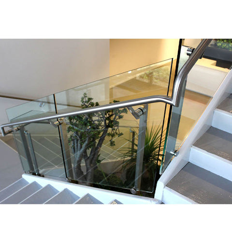 WDMA U Channel Frameless Laminated Tinted Frosted Tempered Glass Handrail balustrade Railing Outdoor Price Per Metre Cost