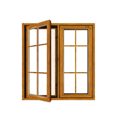 China WDMA Usa Swing Open Style And Aluminium Frame Wood Window With Triple Tempered Glazed