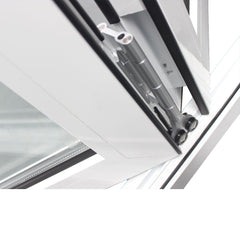 white Aluminium Bi- Folding glass window system with mosquito net on China WDMA