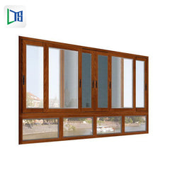wood grain sliding aluminium windows and doors cheap bedroom anodized double glass aluminium sliding window system on China WDMA