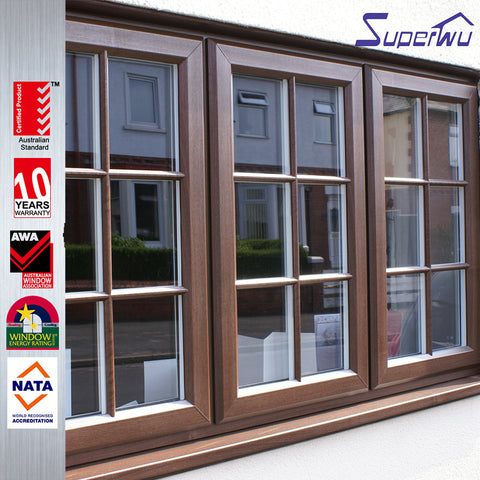 wood grain upvc sliding double glazing glass window and door on China WDMA