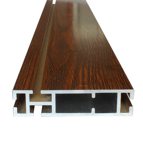 wooden grain extruded aluminium for sliding door frame on China WDMA